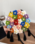 Ethnic Fluffy Bag For Women, 2025 New Fashion Trend, Floral Small Round Bag, Stylish And Versatile, Can Be Worn On One Shoulder Or Cross-body