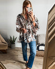 All-match Floral Print Shirt For Women
