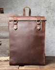 Personality Cowhide School Bag Leather Retro Men