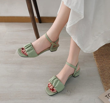 A Casual Day Solid Color Sandals