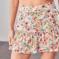 Spring Aroma Floral Skort