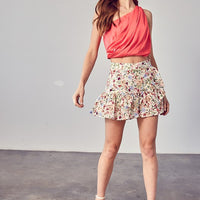 Spring Aroma Floral Skort