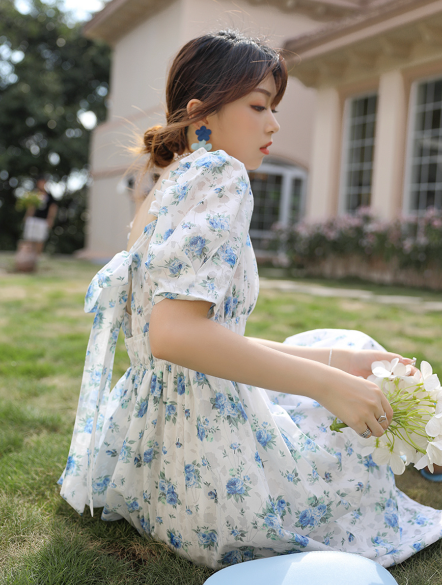 Blue Fairy Floral Dress