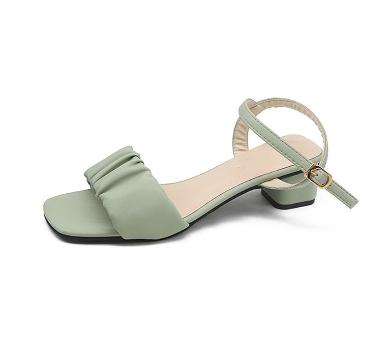 A Casual Day Solid Color Sandals