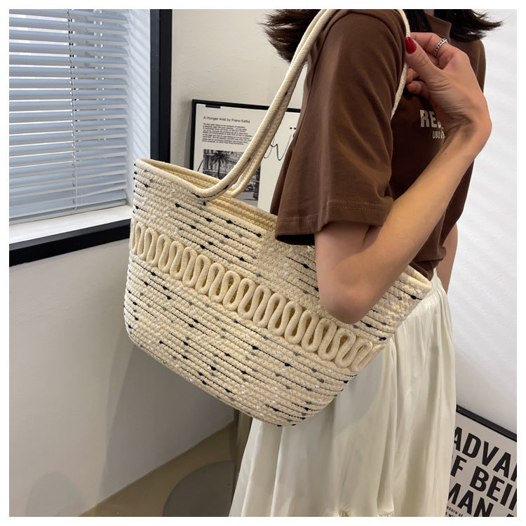 Summer Beach Woven Tote Bag