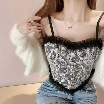 Elevated Romance Lace Corset Bra Top