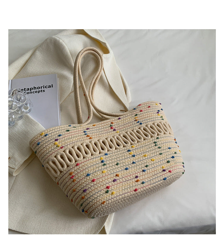 Summer Beach Woven Tote Bag