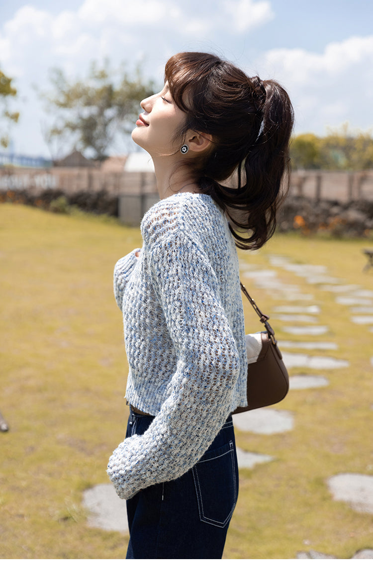 Enjoy A Relaxing Moment Crop Knit Top