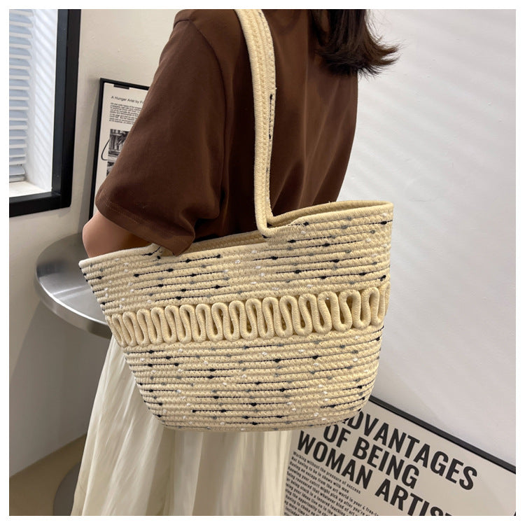 Summer Beach Woven Tote Bag