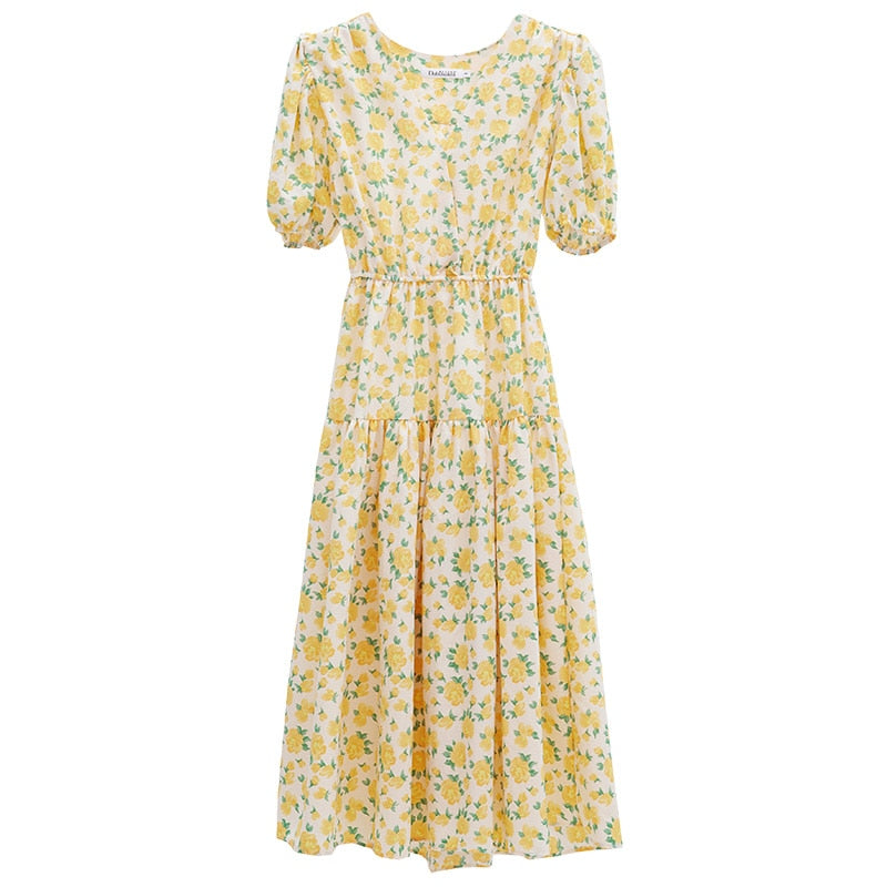 Walk With Me Floral Midi Dress