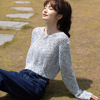 Enjoy A Relaxing Moment Crop Knit Top