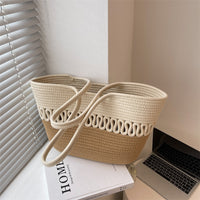 Summer Beach Woven Tote Bag