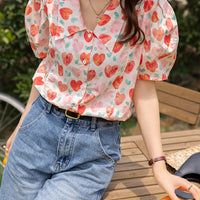 Peachy Love Short Sleeve Blouse