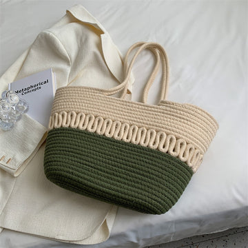 Summer Beach Woven Tote Bag