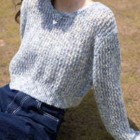 Enjoy A Relaxing Moment Crop Knit Top