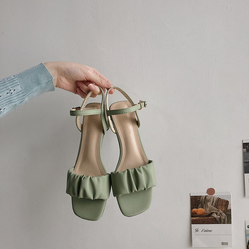 A Casual Day Solid Color Sandals