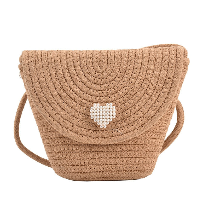 To Your Heart Woven Crossbody Bag