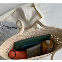 Summer Beach Woven Tote Bag