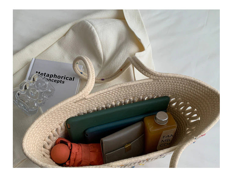 Summer Beach Woven Tote Bag