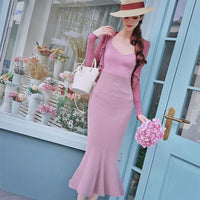 Marvelous Ladies Pink Knit Dress