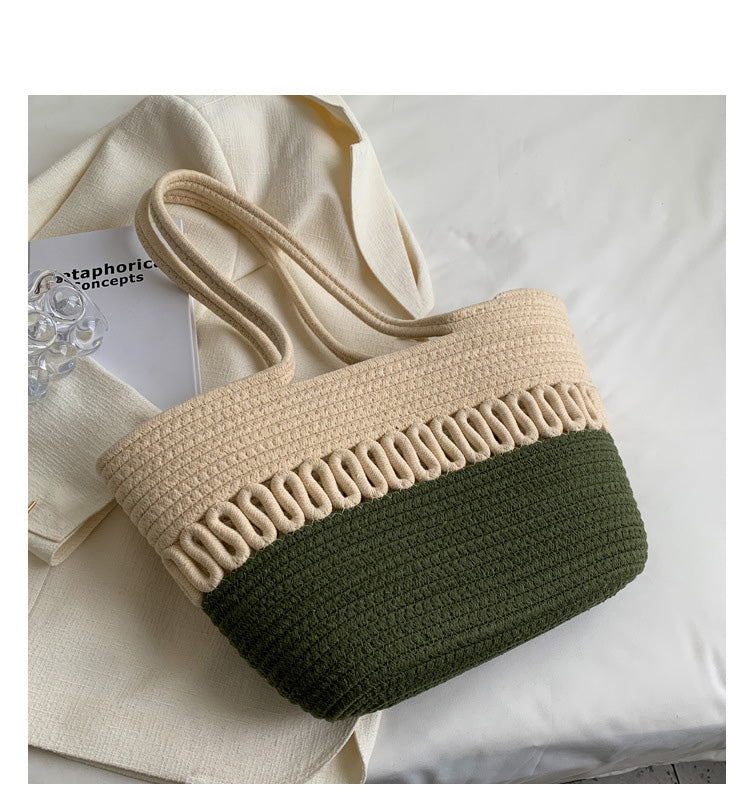 Summer Beach Woven Tote Bag