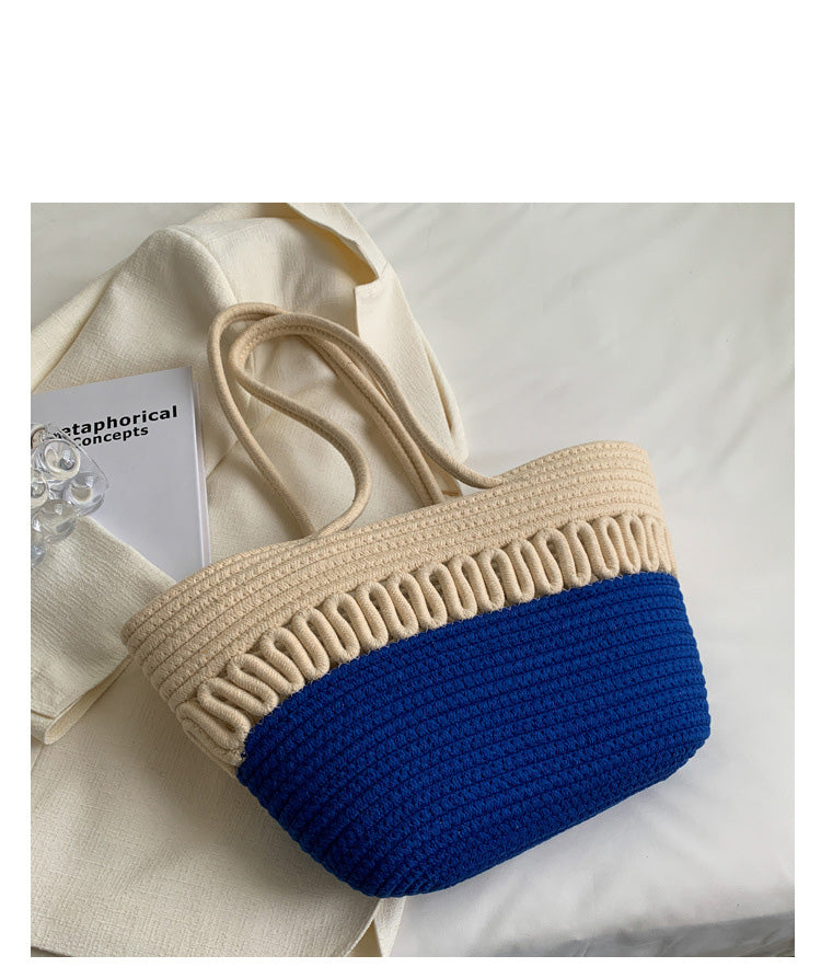 Summer Beach Woven Tote Bag