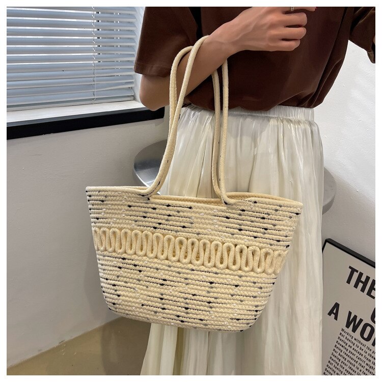 Summer Beach Woven Tote Bag