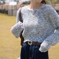 Enjoy A Relaxing Moment Crop Knit Top