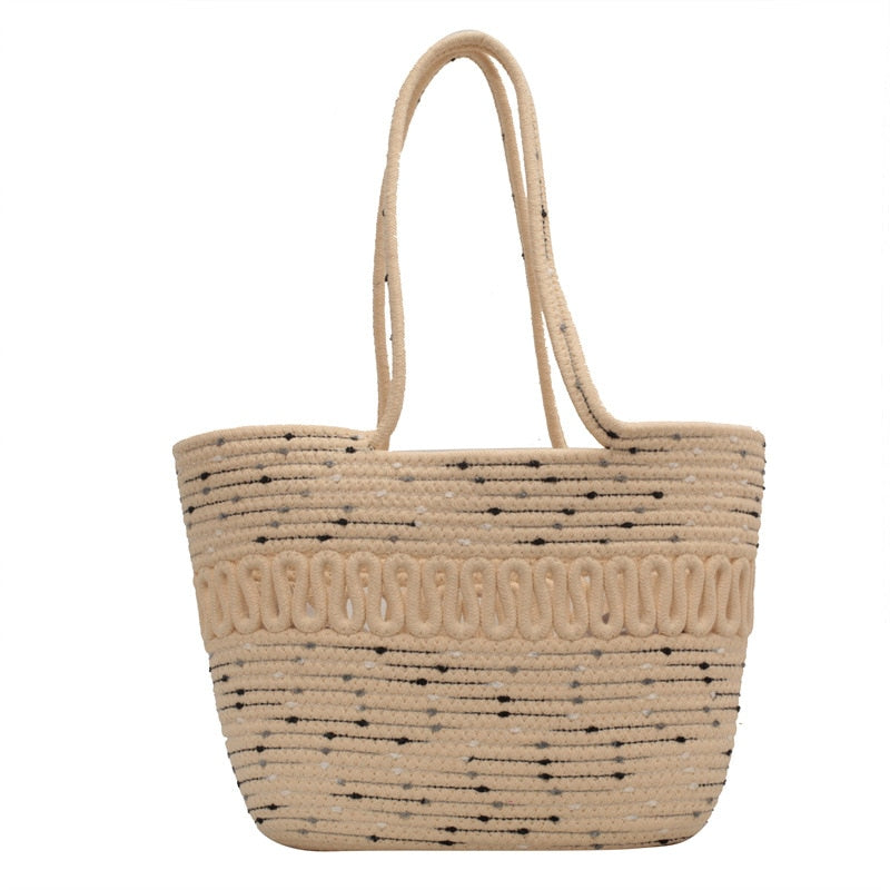 Summer Beach Woven Tote Bag