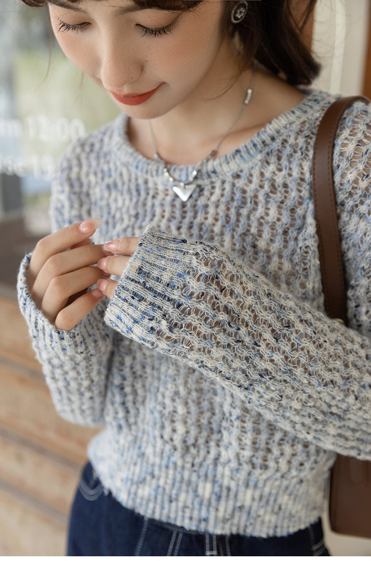 Enjoy A Relaxing Moment Crop Knit Top