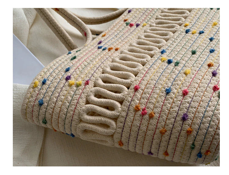 Summer Beach Woven Tote Bag