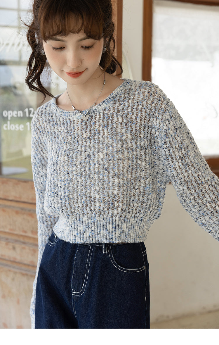 Enjoy A Relaxing Moment Crop Knit Top