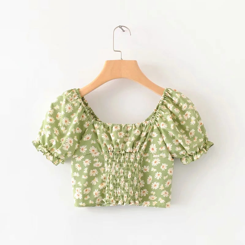 A Relaxing Moment Crop Blouse