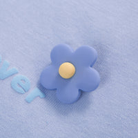 Little Cute Flower Pin Crop T-shirt