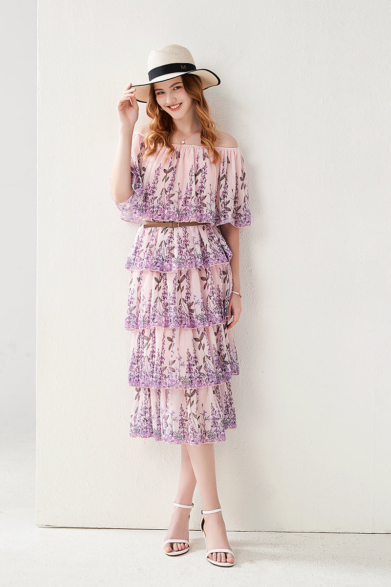 Live In Lavenders World Midi Dress