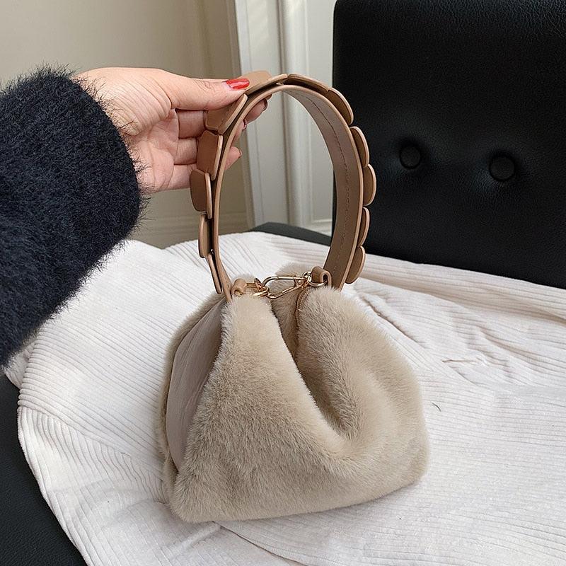 Hey Pretty Girl Faux Fur Tote Bag - Lifestyle Pavilion