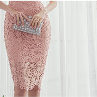 You Are The One Pink Crochet Dress