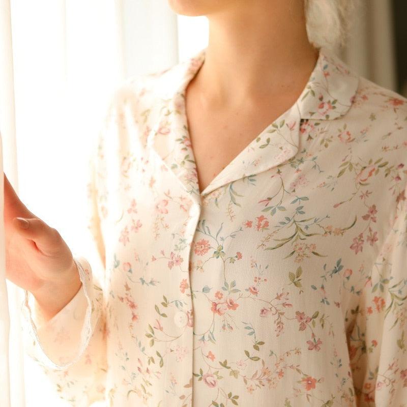 Delightful Fragrance Floral Pajama Set - Lifestyle Pavilion