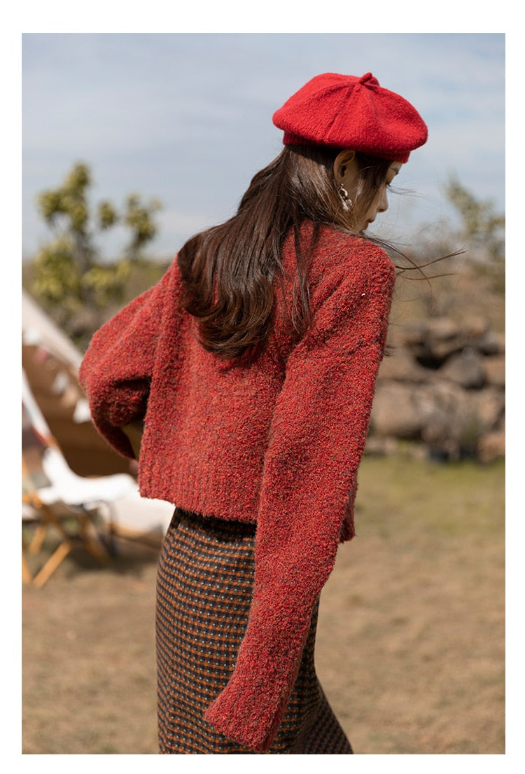 Rowen Tree Red Sweater