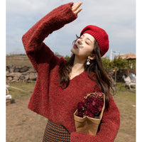 Rowen Tree Red Sweater