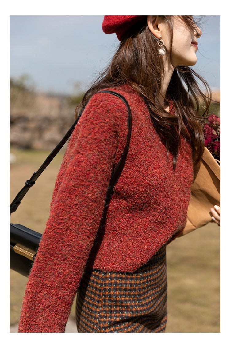 Rowen Tree Red Sweater