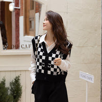 Checkmate Knitted Vest - Lifestyle Pavilion