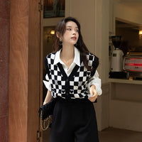 Checkmate Knitted Vest - Lifestyle Pavilion