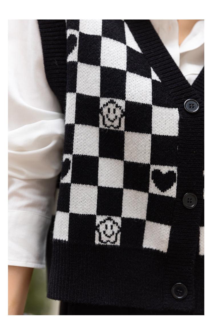 Checkmate Knitted Vest - Lifestyle Pavilion