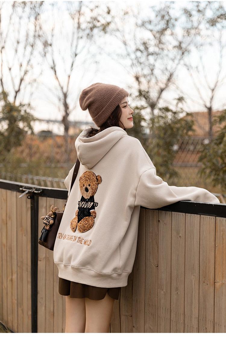 Lovely Bear Fleece Hoodie - Lifestyle Pavilion