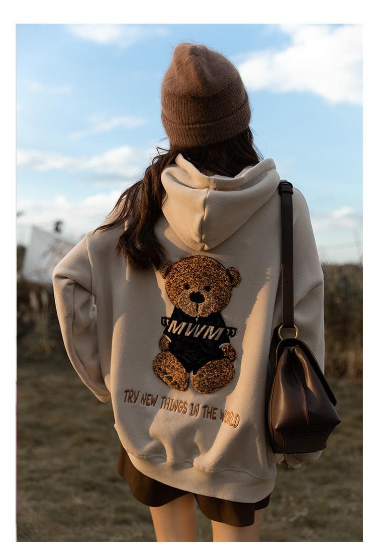 Lovely Bear Fleece Hoodie - Lifestyle Pavilion