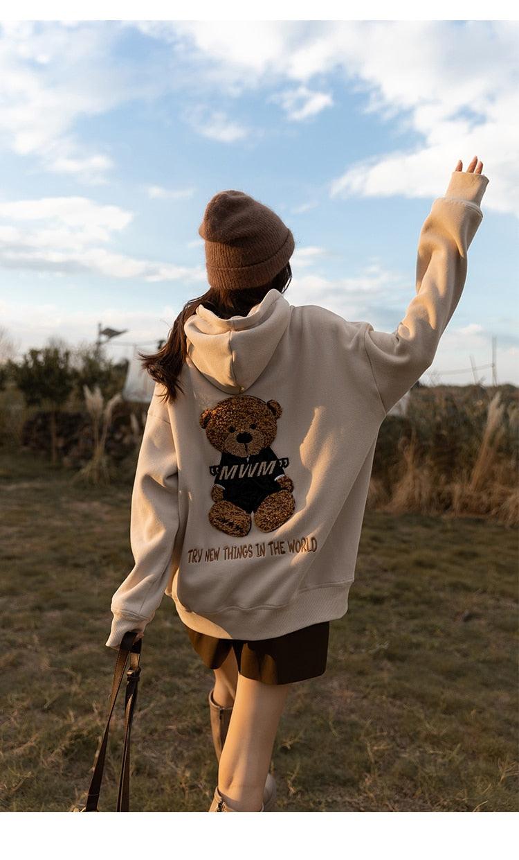 Lovely Bear Fleece Hoodie - Lifestyle Pavilion