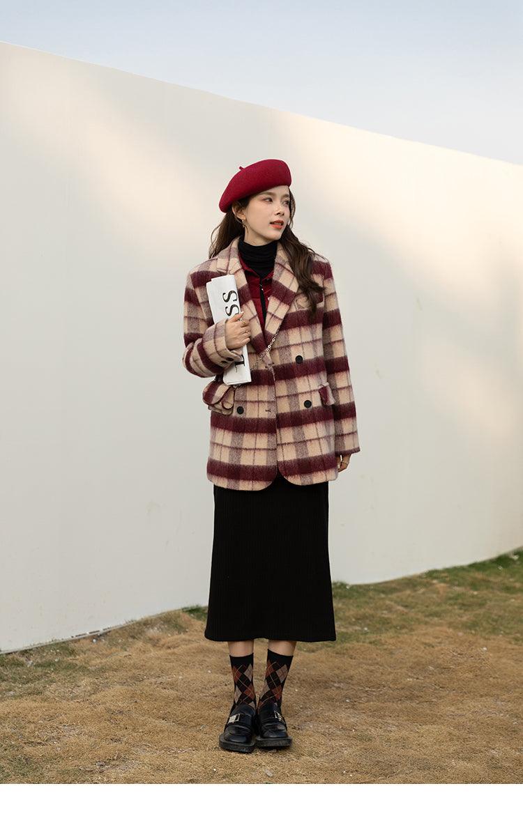 Dancing Around Fire Plaid Coat - Lifestyle Pavilion