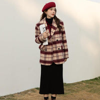 Dancing Around Fire Plaid Coat - Lifestyle Pavilion