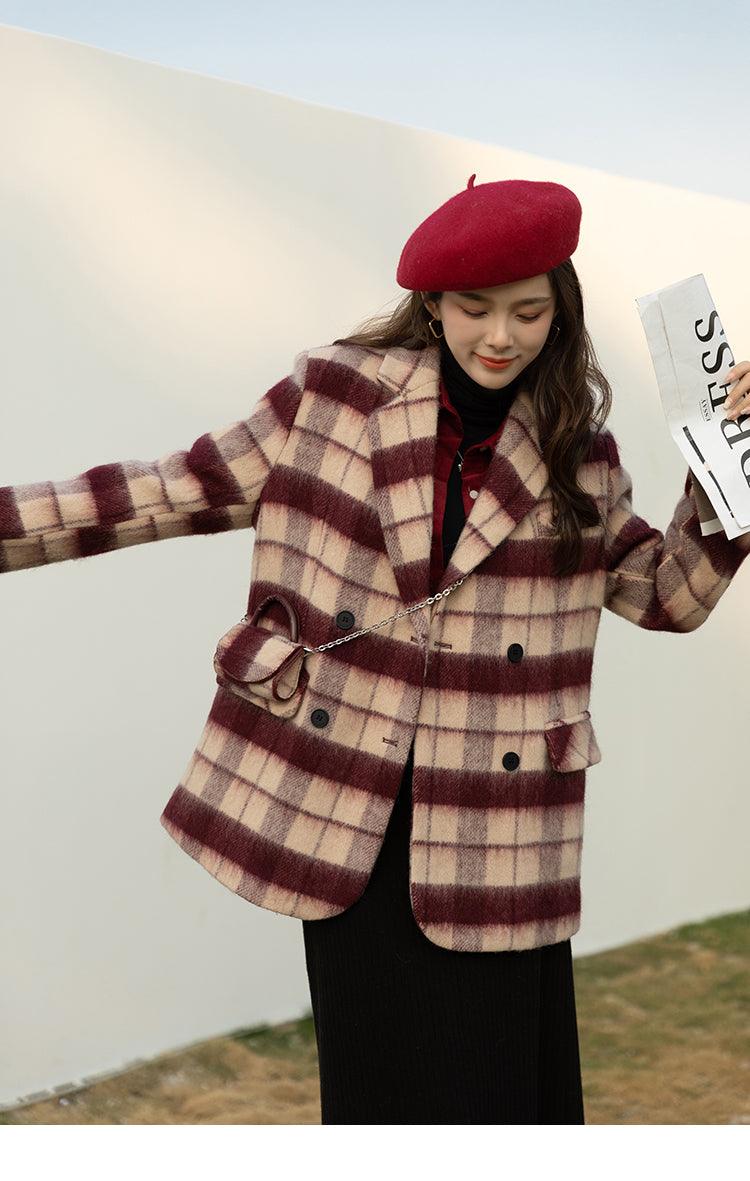 Dancing Around Fire Plaid Coat - Lifestyle Pavilion